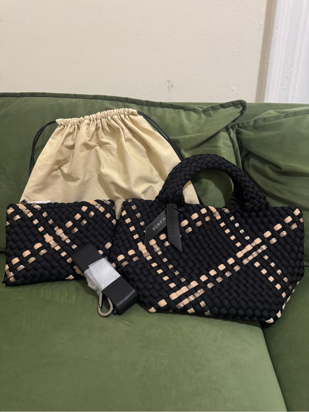 NWT NAGHEDI St. Barths Mini Tote Bag Set